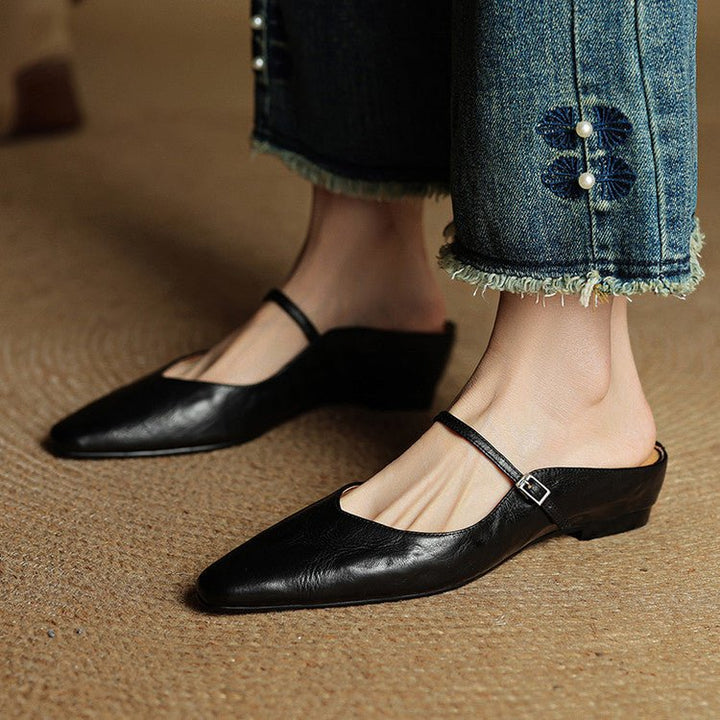 Sophia | Elegant and Timeless Buckled Pointed Toe Mules
