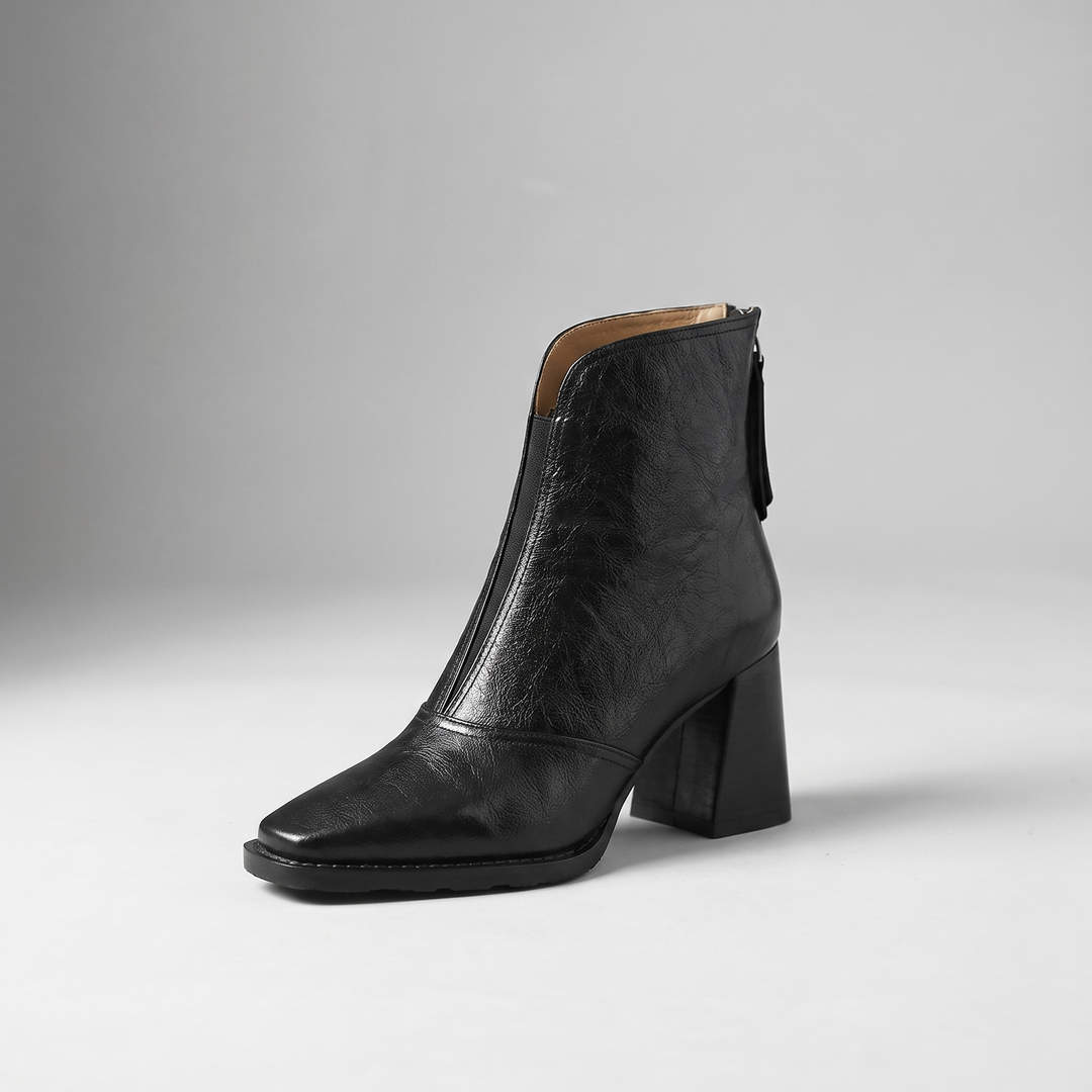 Whitney | Leather Ankle Boots – Elegant Everyday Style for Women