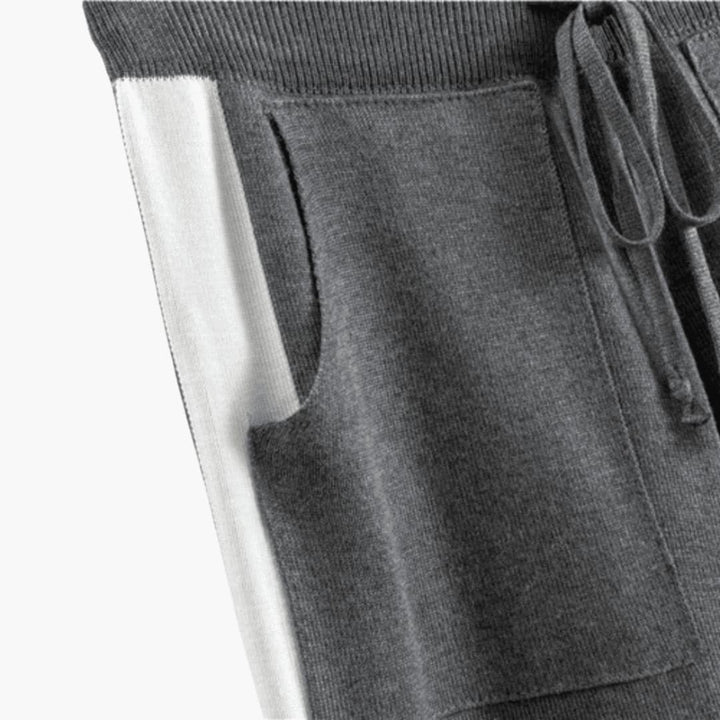 Selene | Two-Piece Sweater Set – Long Sleeves with High-Neck Collar for Women