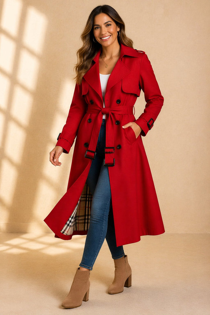 Olivia | Classic and Modern Belted Trench Coat