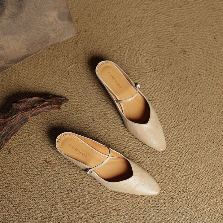 Sophia | Elegant and Timeless Buckled Pointed Toe Mules