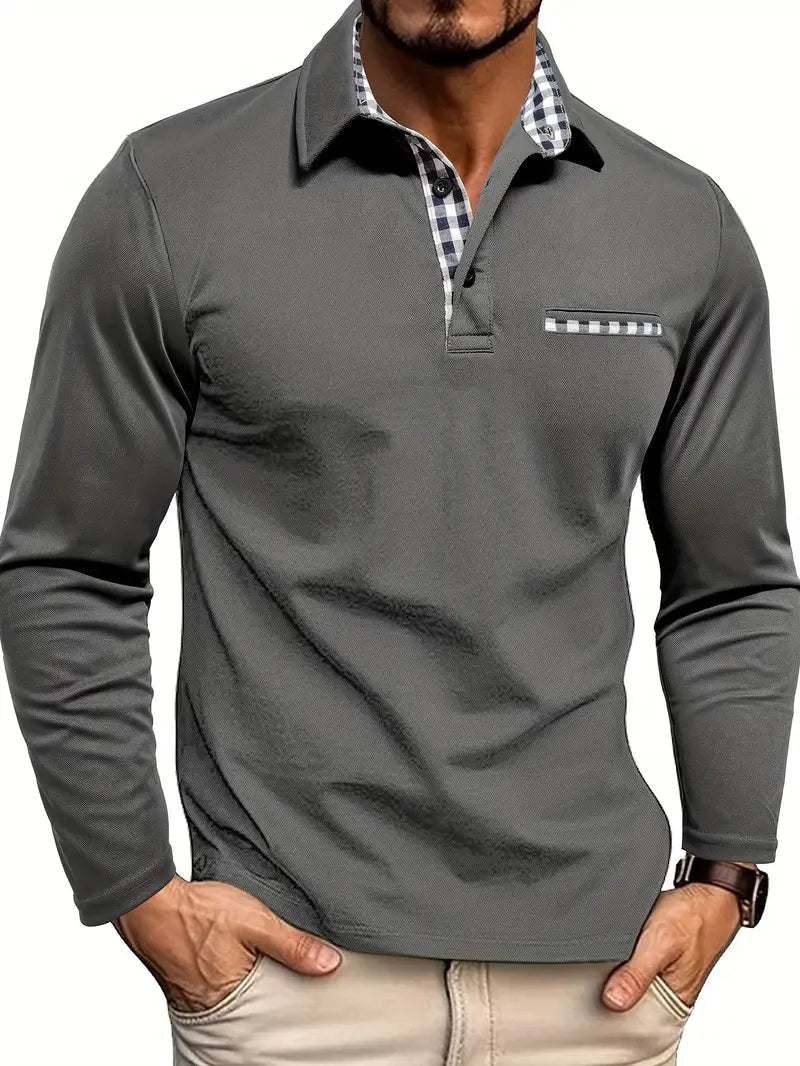 Charel | Long Sleeve Polo Shirt – Stylish and Versatile for Men