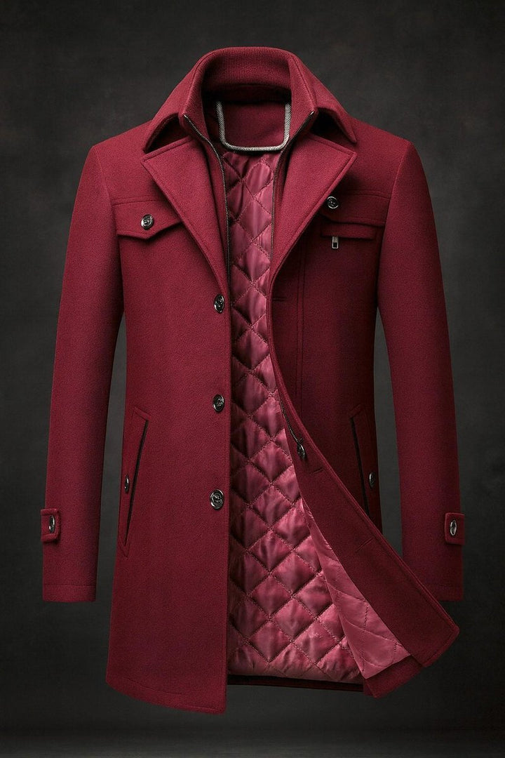 Dominik | Wool Coat – Elegant Insulated Design for Men