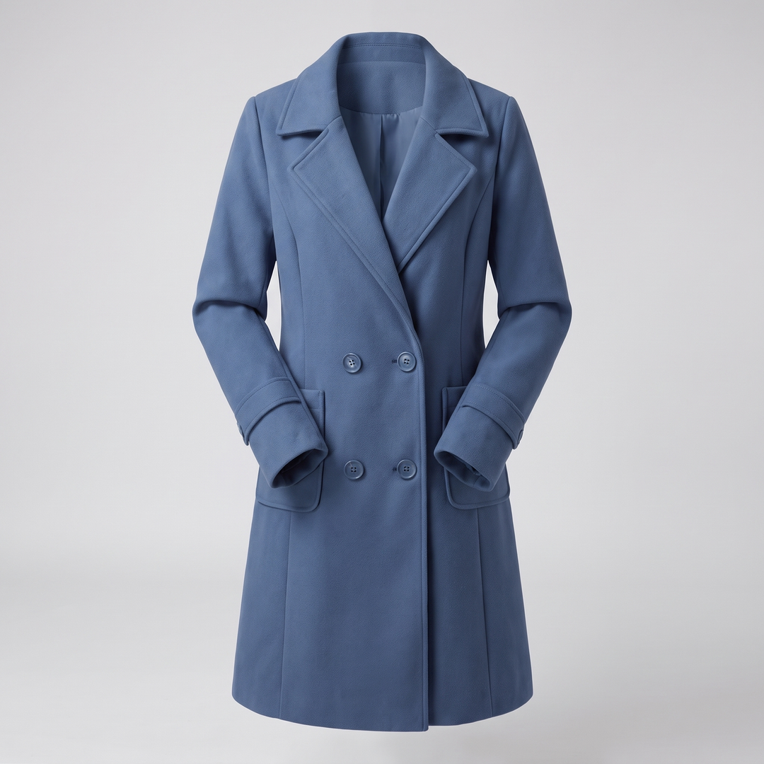 ELOWEN | Wool Coat – Double-Breasted Tailored Design