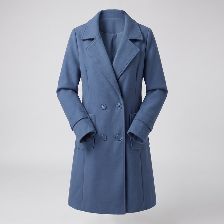 ELOWEN | Wool Coat – Double-Breasted Tailored Design