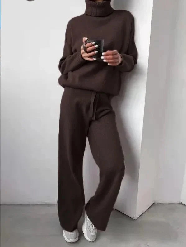 Elizabeth | Cozy And Elegant Turtleneck Knitted Two Piece Set