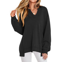 Freya | Relaxed Oversized V-Neck Long Tunic Top