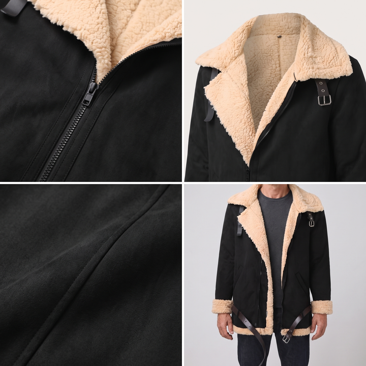 Aviator | Shearling Lined Aviator Jacket – Warmth and Rugged Style for Men