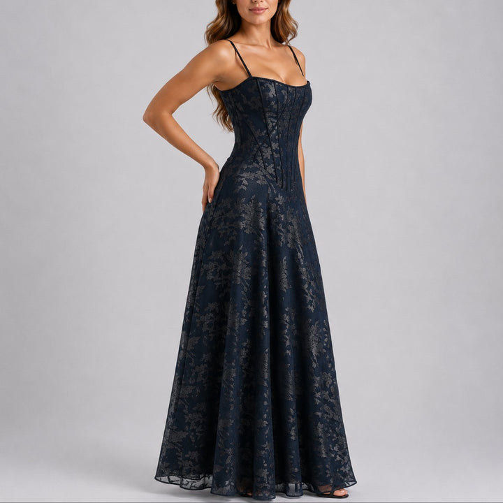 Serena | Elegantes und feminines florales Maxi-Kleid für eine Herbsthochzeit