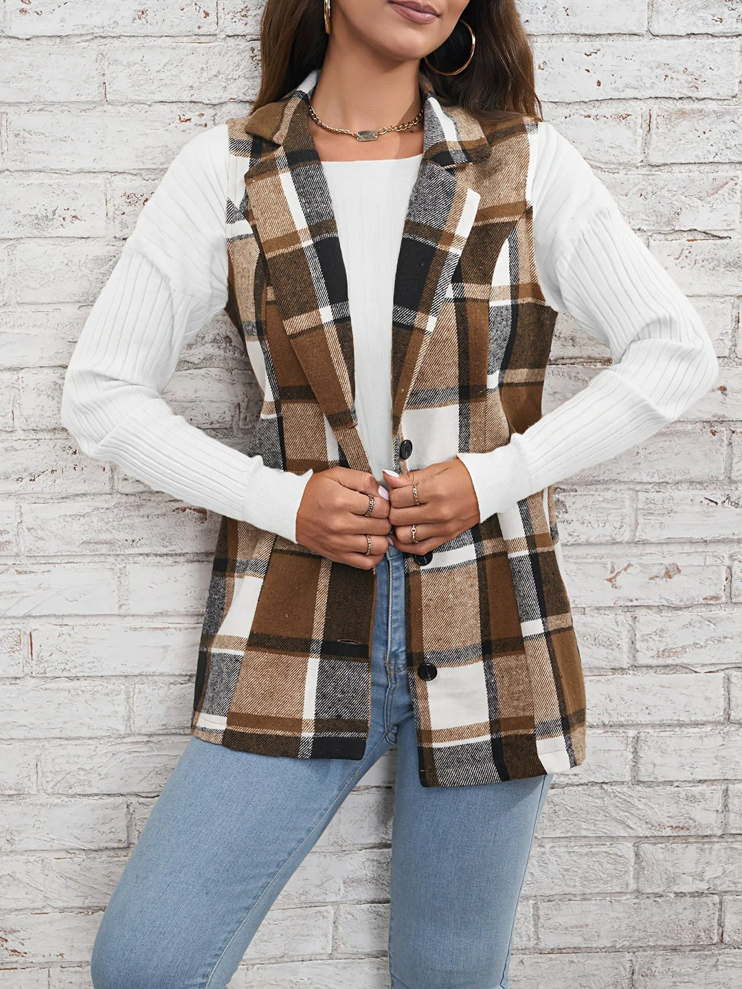 Julia | Elegant And Timeless Plaid Layering Vest