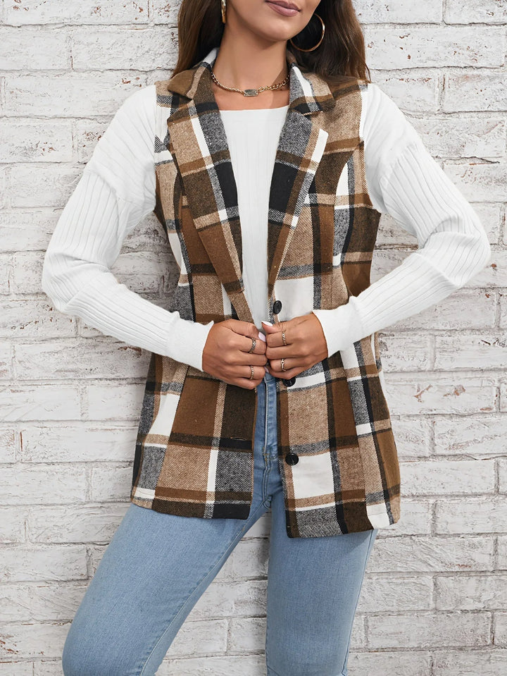 Julia | Elegant And Timeless Plaid Layering Vest
