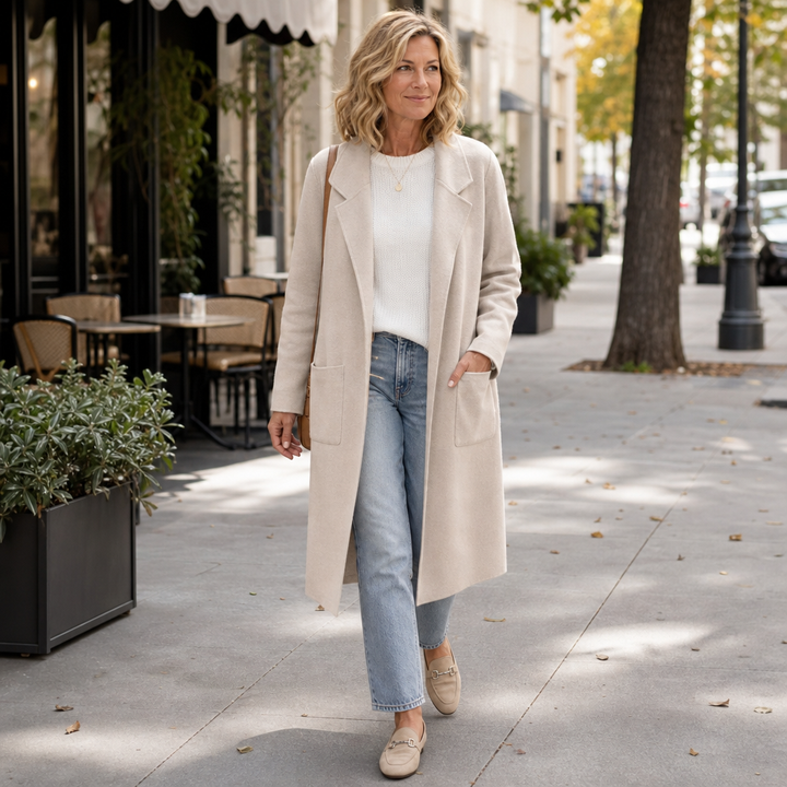 Draperie | Longline Open-Front Coat for Women