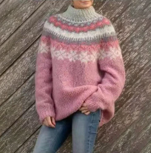 Daria | Wool Sweater – Nordic Pattern Design for Casual Wear