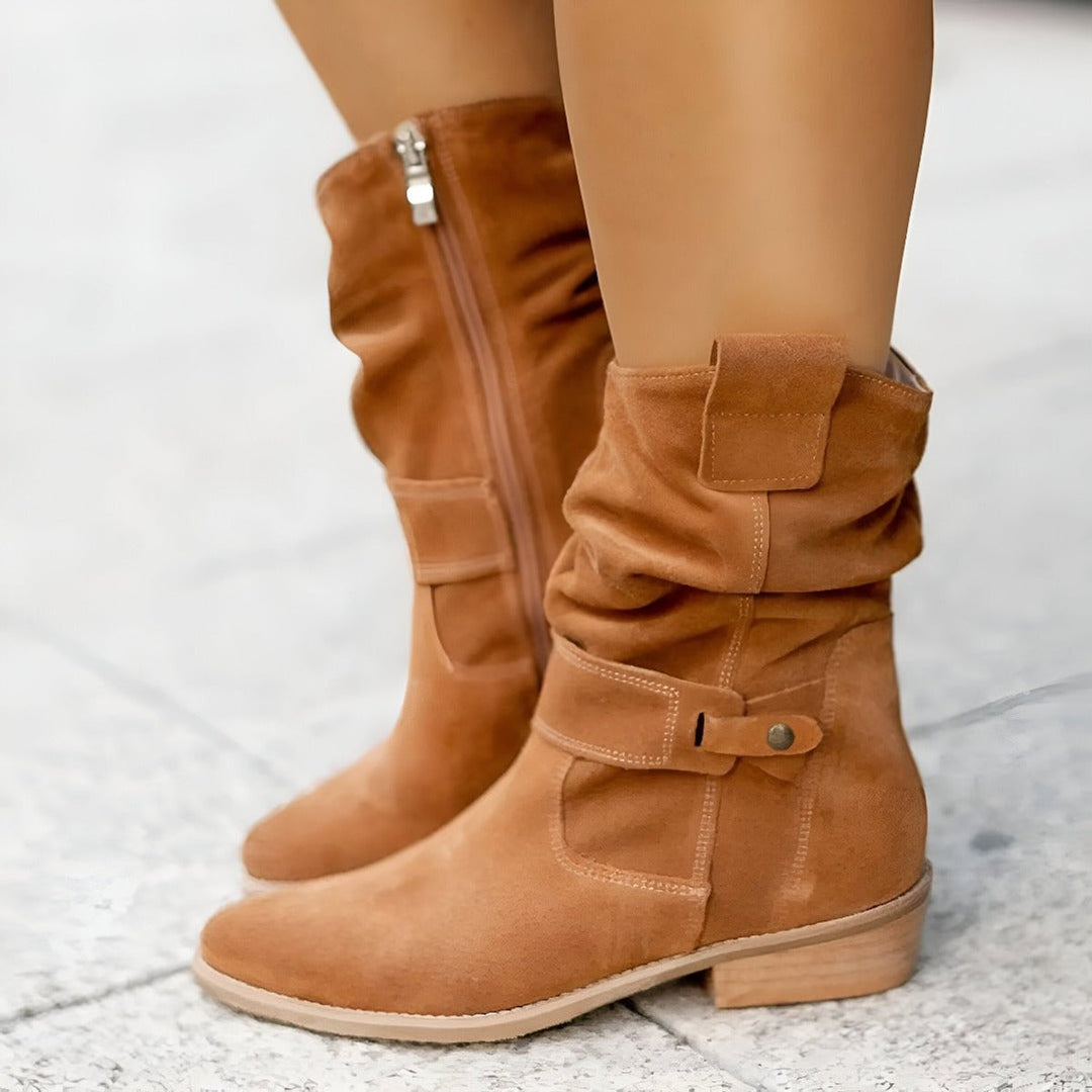 Elizabeth | Stylish And Comfortable Faux Suede Knee High Boots