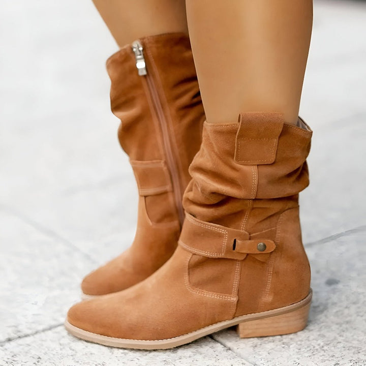 Elizabeth | Stylish And Comfortable Faux Suede Knee High Boots