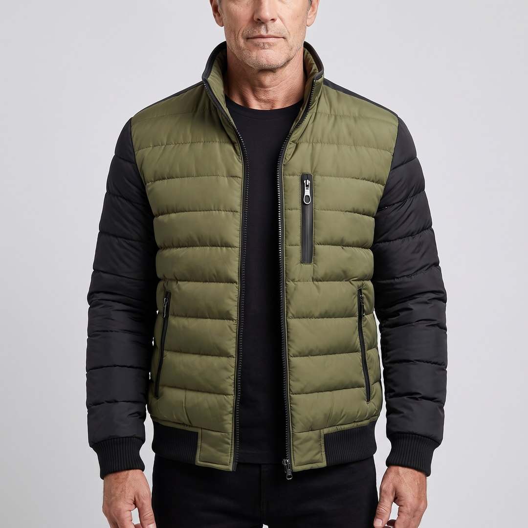 Blake | Quilted Zip Jacket – Structured Comfort for Men