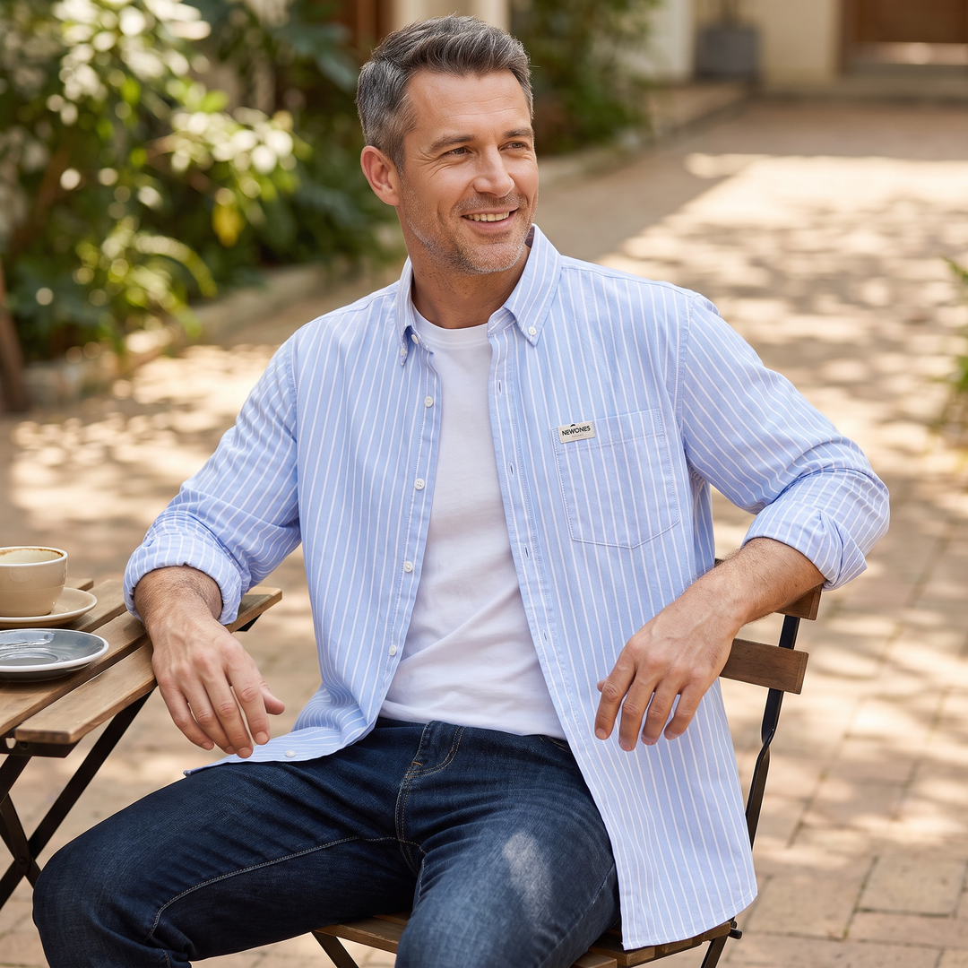 Whitlock | Striped Cotton Shirt – Relaxed Button-Front Style for Men