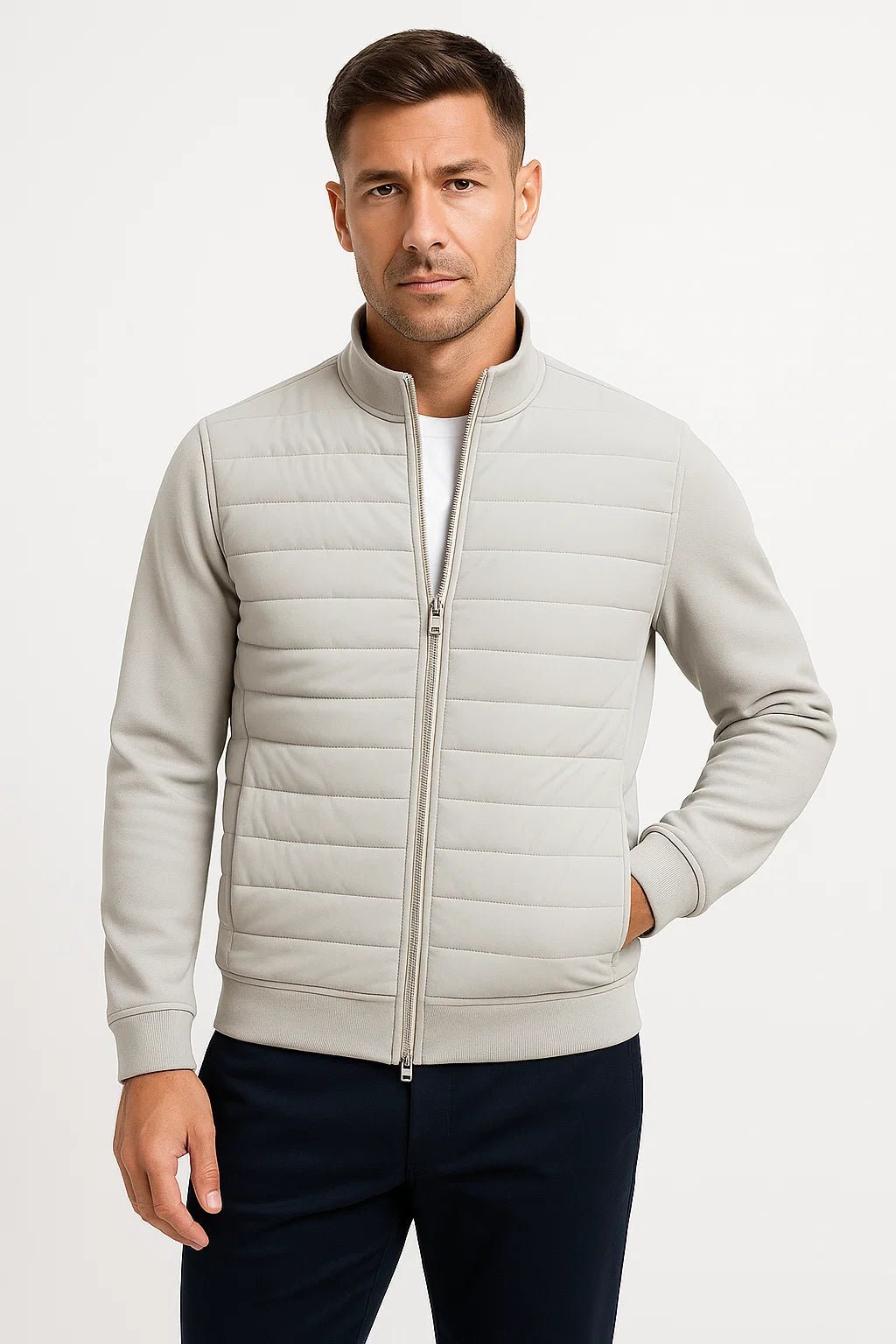 Florian | Hybrid Jacket with Knitted Sleeves for Men