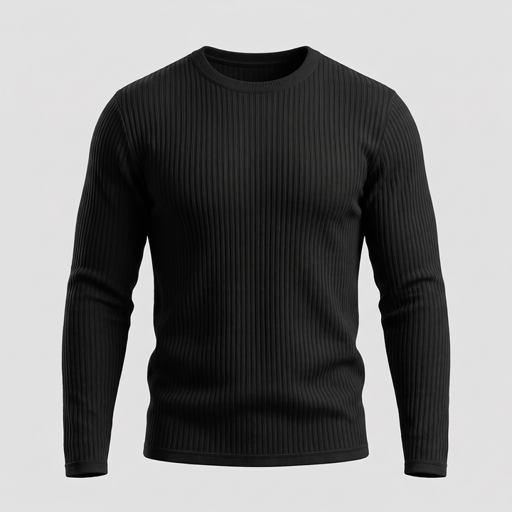 Derrickson | Ribbed Sweater – Elegant Body-Skimming Fit voor Mannen