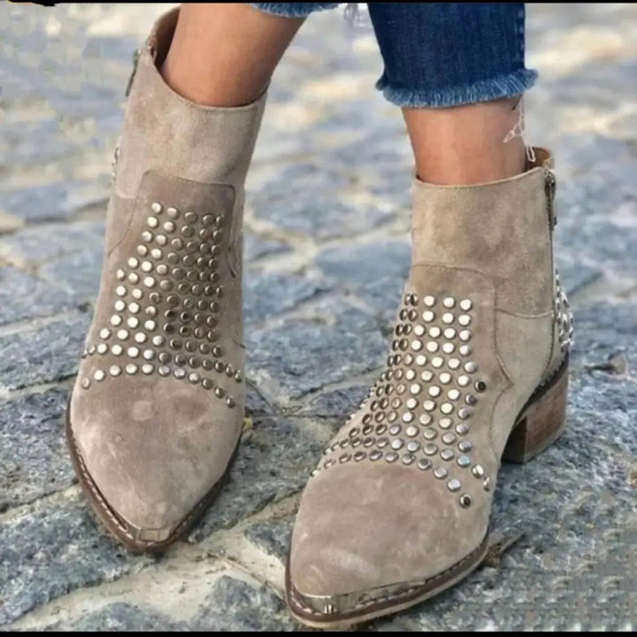Freya | Rock-Chic And Polished Suede Ankle Boots