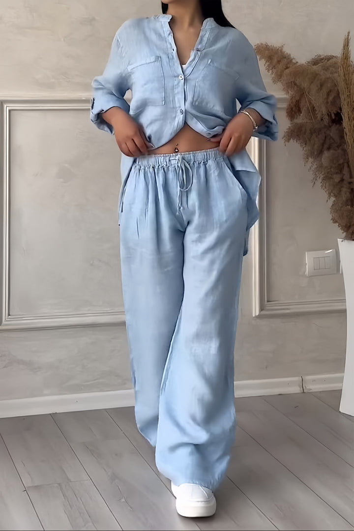 Sophia | Airy And Elegant Pure Linen Two Piece Set
