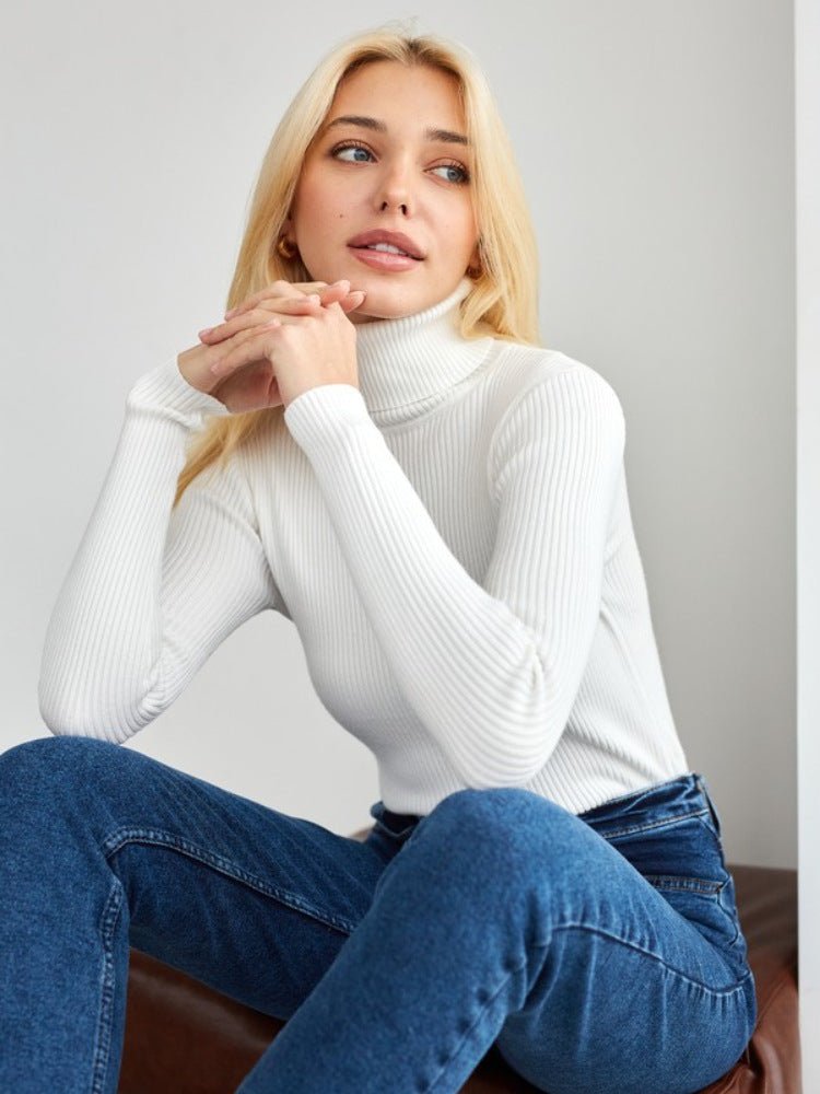 Jade | Classic Turtleneck Sweater – Versatile Cotton Style for Women