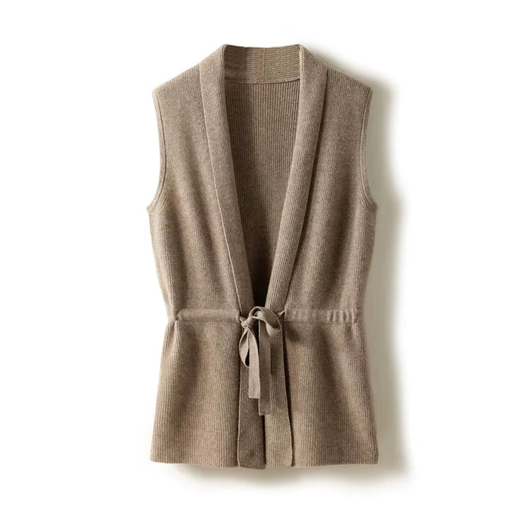 Isabella | Luxurious and Stylish Merino Wool Belted Vest