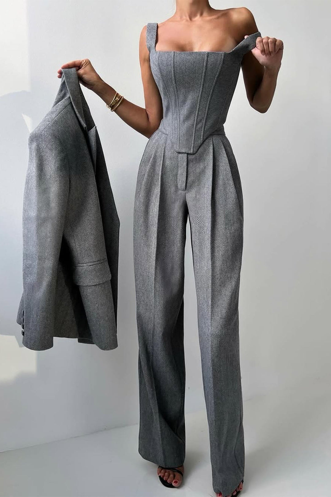 Isabelle | Stilvolles und vielseitiges dreiteiliges Blazer-Set