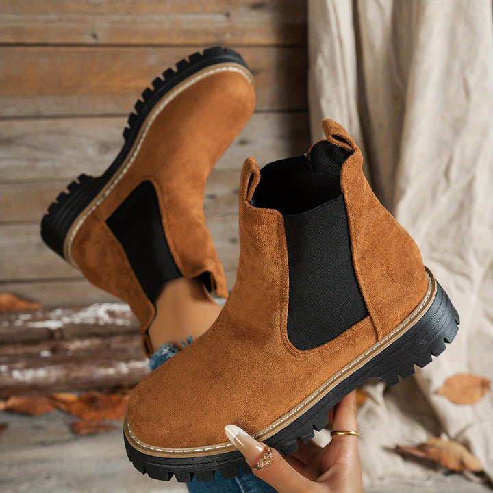 Beatrice | Bequeme Chelsea-Plateau-Stiefeletten