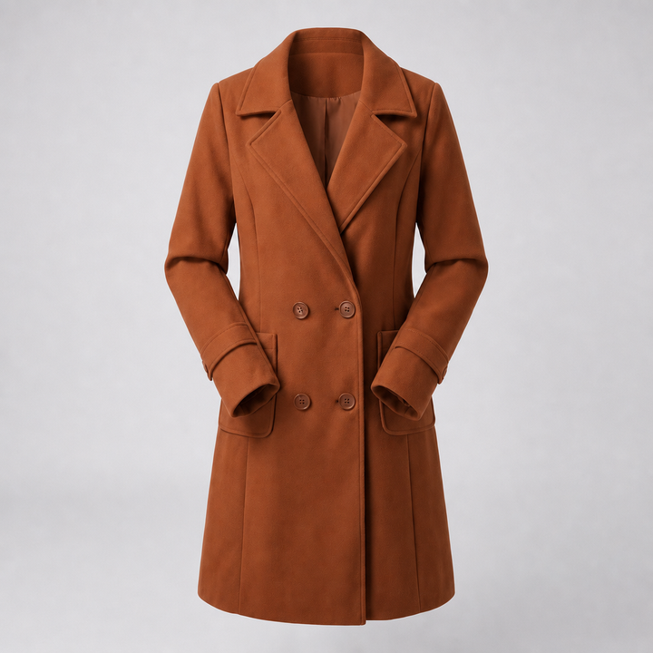 ELOWEN | Wool Coat – Double-Breasted Tailored Design