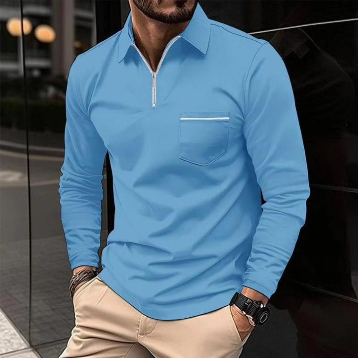 Max | Long Sleeve Polo Shirt with Chest Pocket