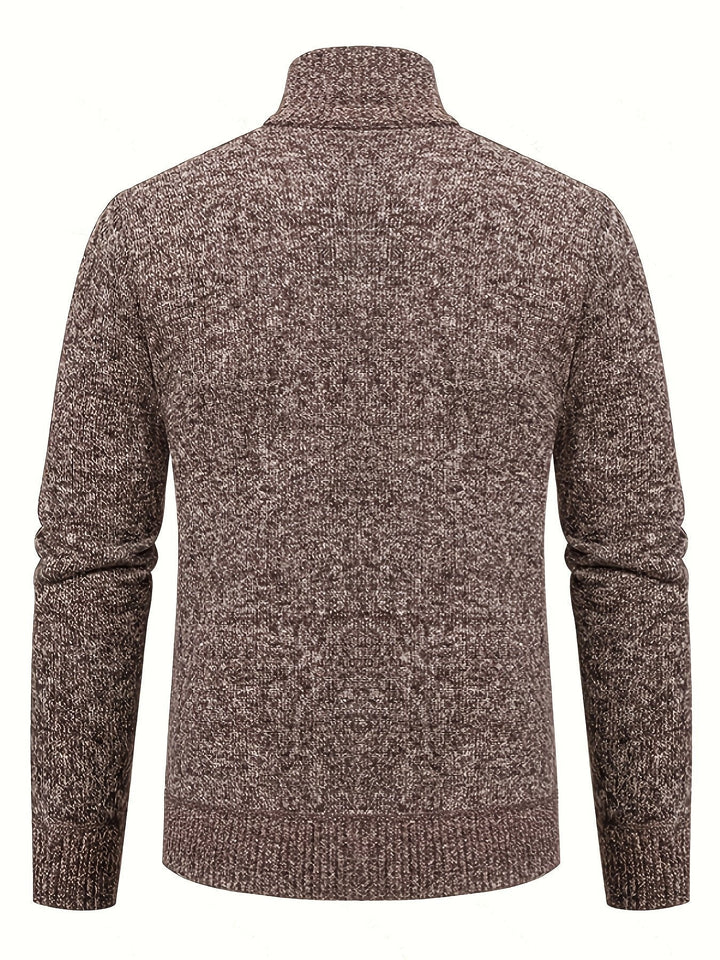 Walter | Full-Zip Cardigan – Textured Design for Men