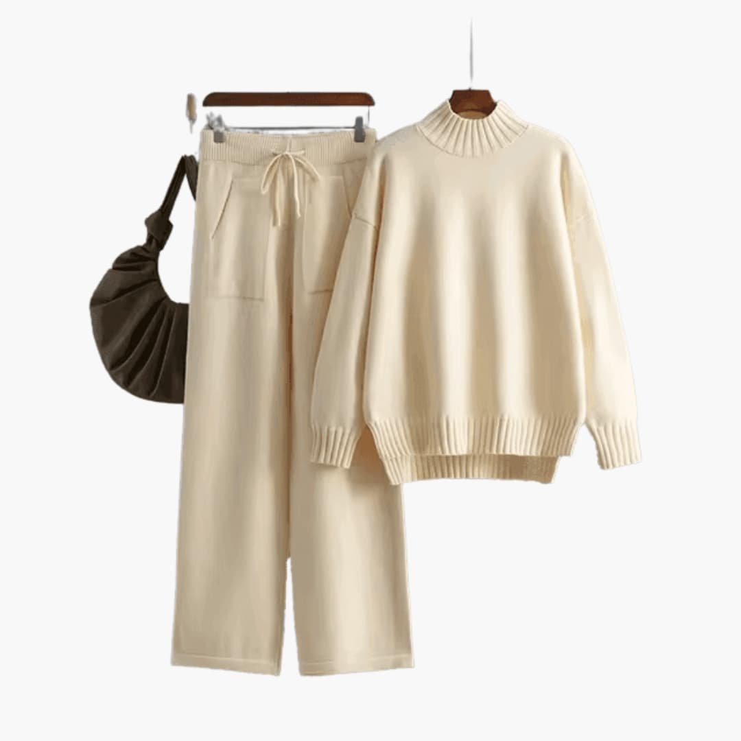 Vista | Turtleneck Jumper Set – Relaxed Fit with Wide-Leg Trousers