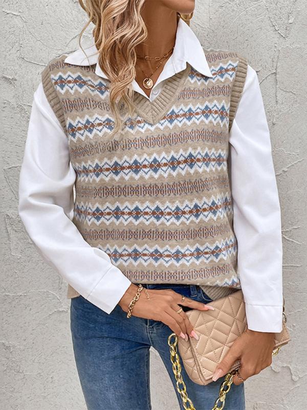 Isla | Elegant And Artistic Jacquard Knit Vest