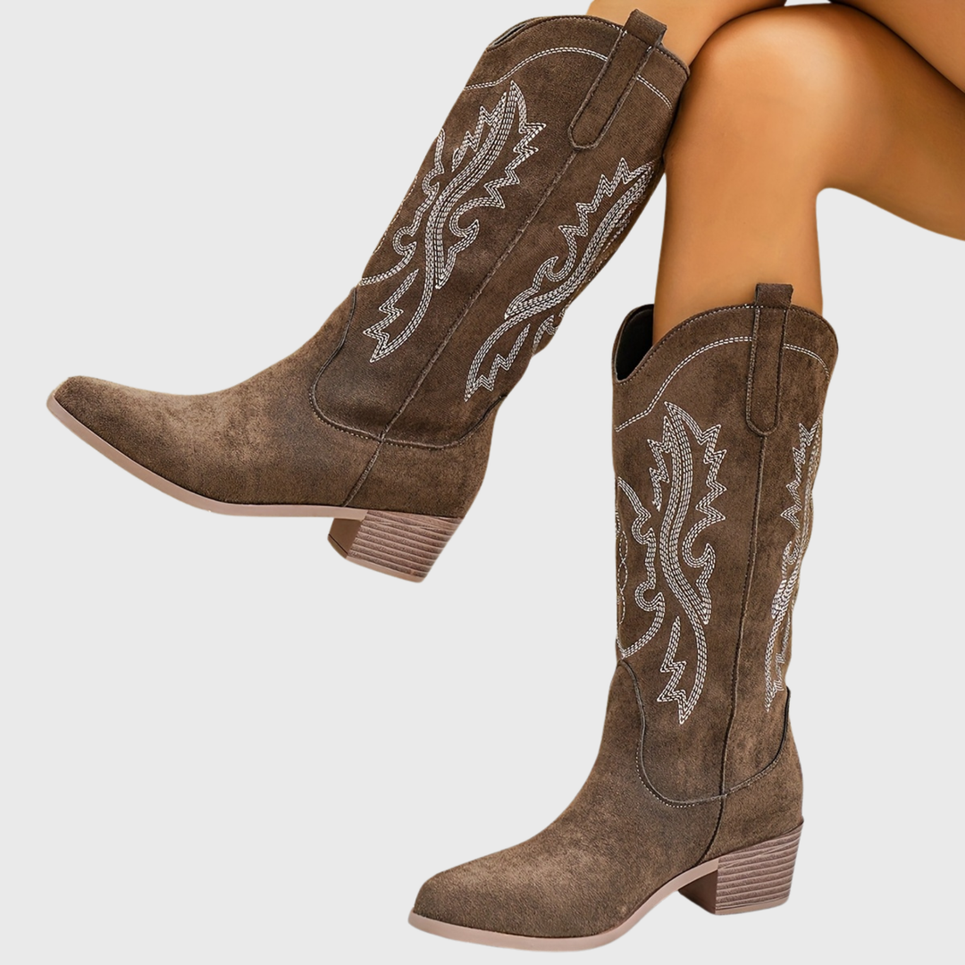 Sophia | Bottes de cowboy raffinées et sophistiquées à mollet large