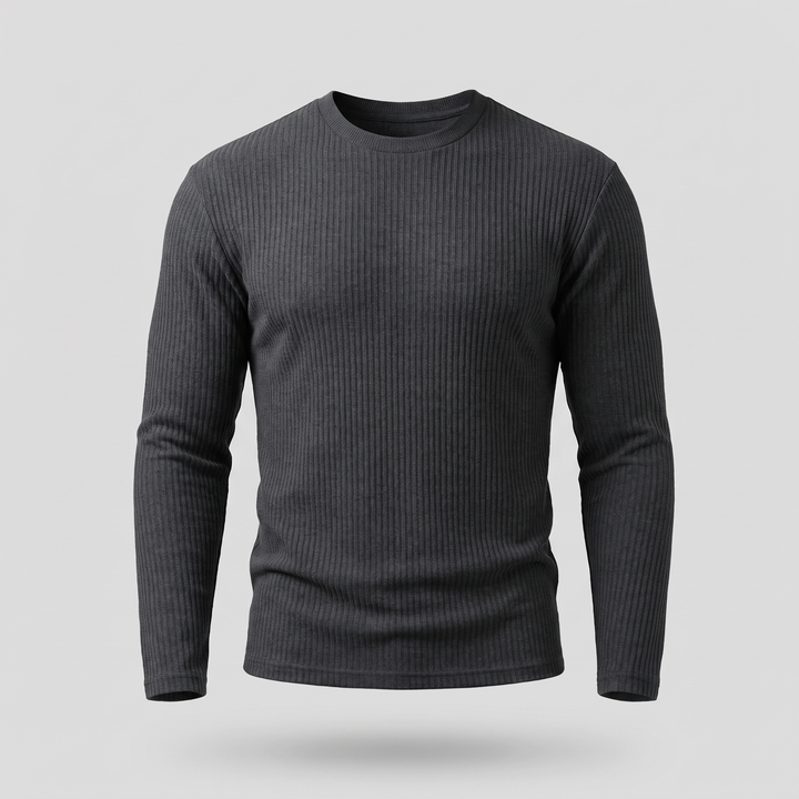 Derrickson | Ribbed Sweater – Elegant Body-Skimming Fit voor Mannen
