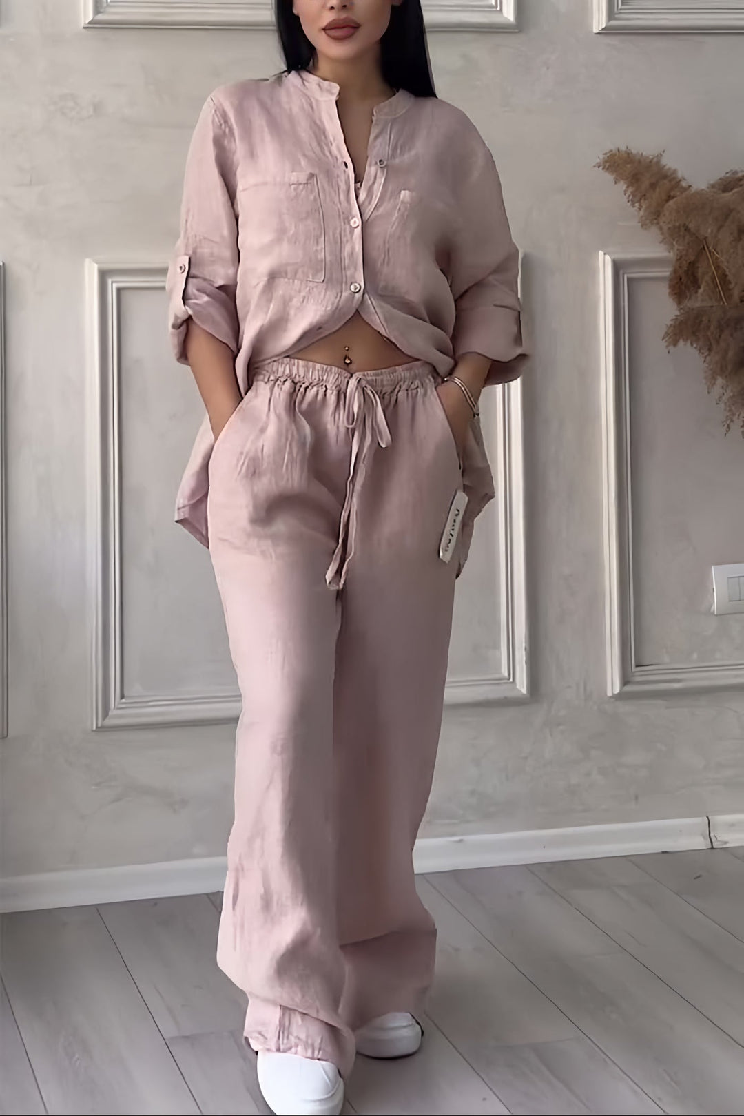 Sophia | Airy And Elegant Pure Linen Two Piece Set