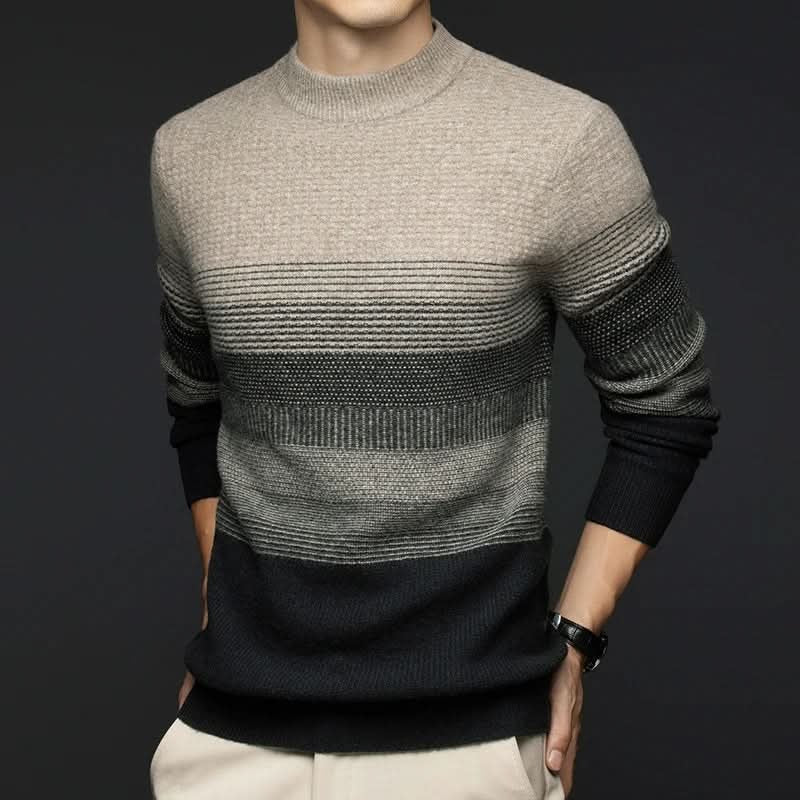 Huxley | Wol Gebreide Trui – Subtiel Gradient Design voor Mannen