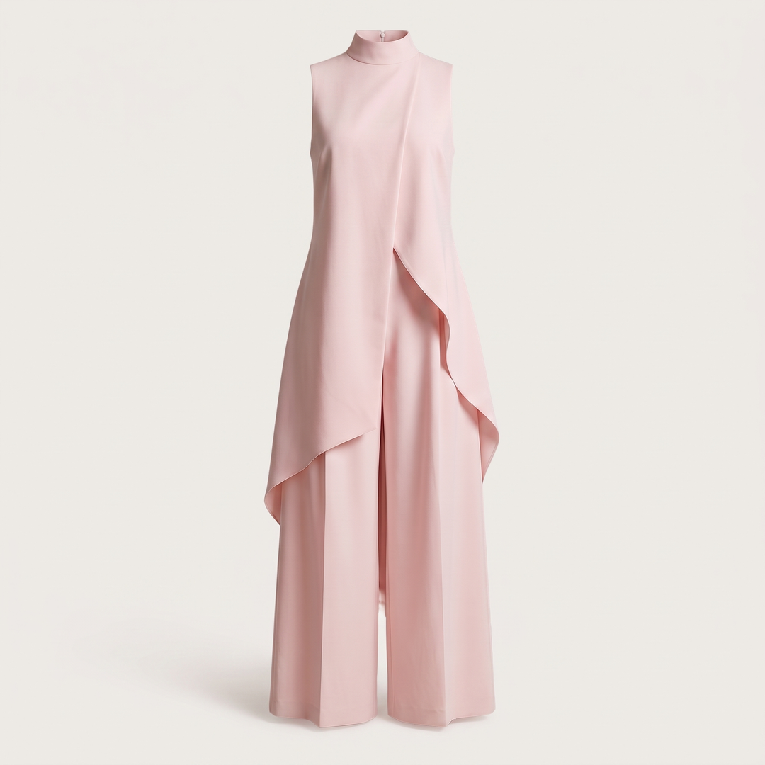 Elara | Wide Leg Jumpsuit – Elegant Asymmetric Design for Women