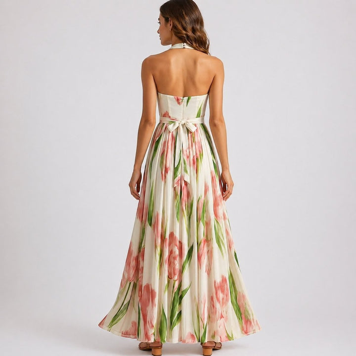 Sophia | Romantic Fall Wedding Watercolour Floral Maxi Dress