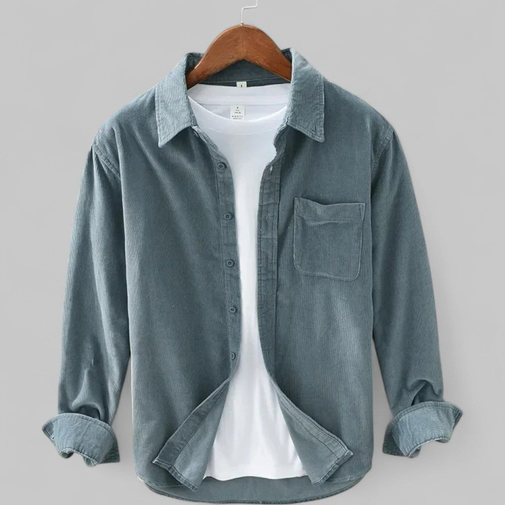 Alighiero | Corduroy Shirt with Long Sleeves