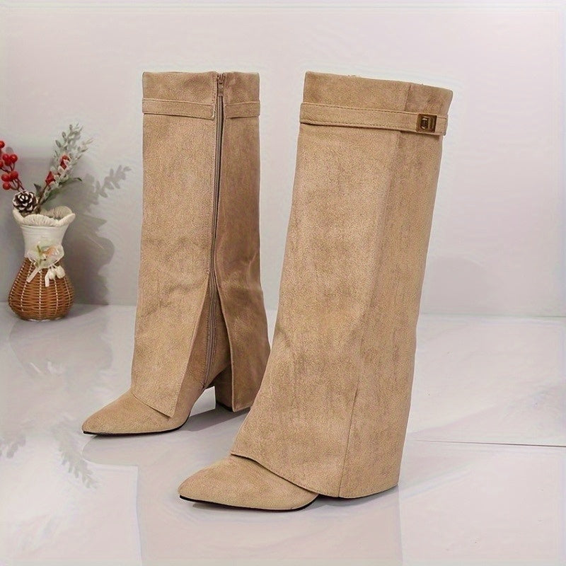 Hazel | Elegant And Sophisticated Suede Knee High Boots