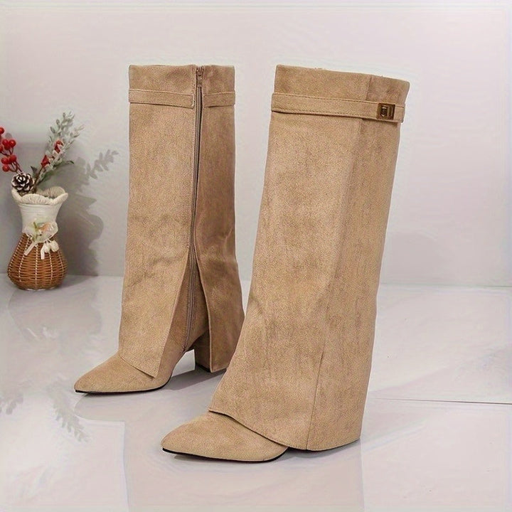 Hazel | Elegant And Sophisticated Suede Knee High Boots