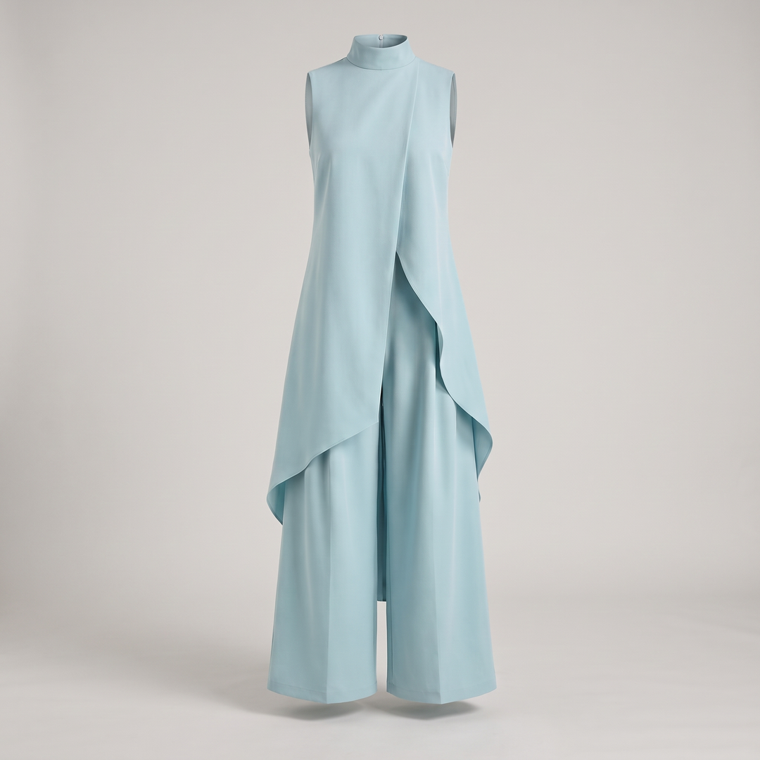 Elara | Wide Leg Jumpsuit – Elegant Asymmetric Design for Women
