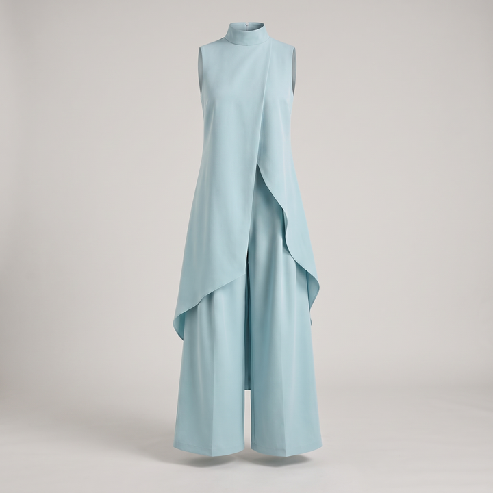 Elara | Wide Leg Jumpsuit – Elegant Asymmetric Design for Women