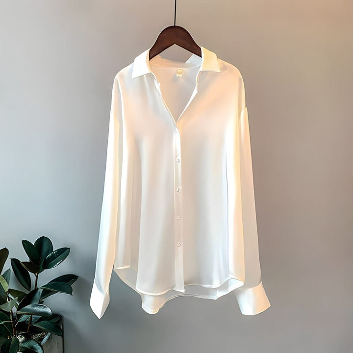Laura | Silk Shirt – Elegant Long Sleeve Style for Women