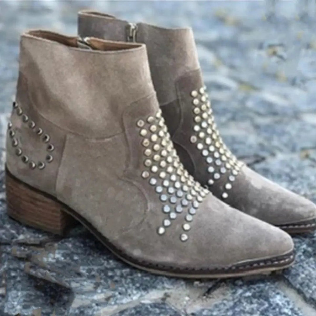 Freya | Rock-Chic And Polished Suede Ankle Boots