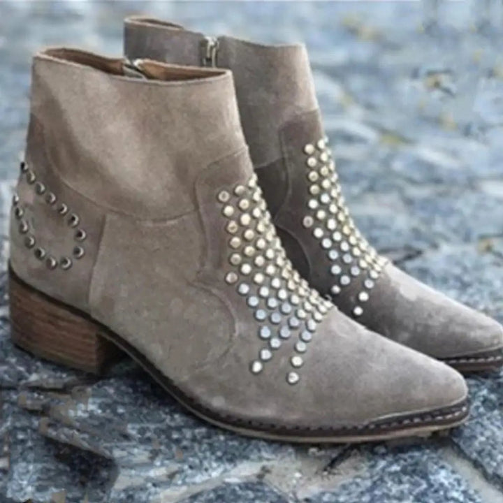 Freya | Rock-Chic And Polished Suede Ankle Boots