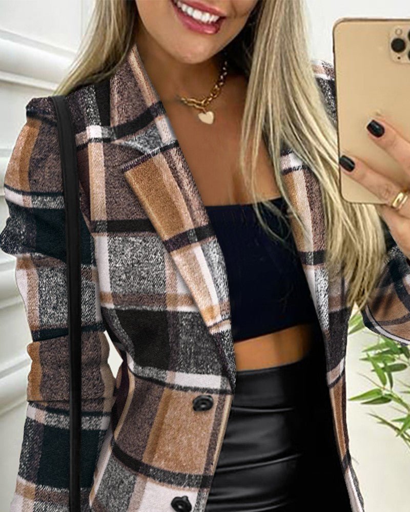 Emily | Blazer moderno e confortevole con motivo a quadri