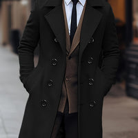 Ethan | Classic Double-Breasted Wool-Blend Trench Coat